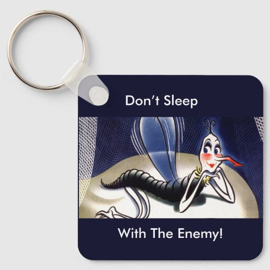  mevrouw Malaria Mosquito Sleutelhanger (Voorkant)