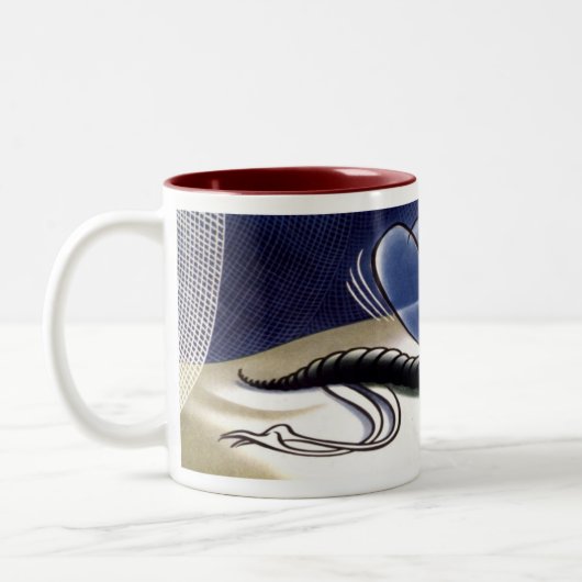  mevrouw Malaria Mosquito Tweekleurige Koffiemok (Links)