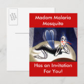  mevrouw Malaria Mosquito Uitnodiging Briefkaart (Voorkant / Achterkant)