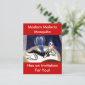  mevrouw Malaria Mosquito Uitnodiging Briefkaart (Staand voorkant)