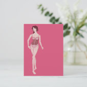 mevrouw mannequin briefkaart (Staand voorkant)