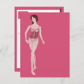 mevrouw mannequin briefkaart (Voorkant / Achterkant)