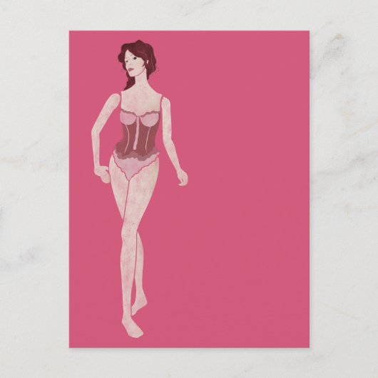 mevrouw mannequin briefkaart (Voorkant)