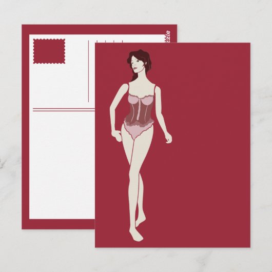 mevrouw mannequin briefkaart (Voorkant / Achterkant)