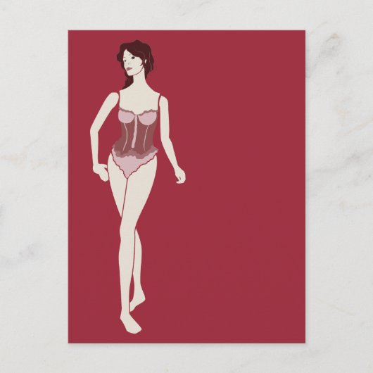 mevrouw mannequin briefkaart (Voorkant)