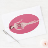 mevrouw mannequin ovale sticker (Envelop)
