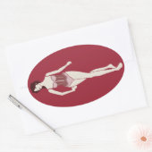 mevrouw mannequin ovale sticker (Envelop)