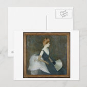 Mevrouw Marthe Letellier zit op een sofa Briefkaart (Voorkant / Achterkant)