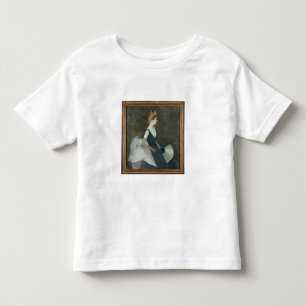 Mevrouw Marthe Letellier zit op een sofa Kinder Shirts