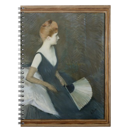 Mevrouw Marthe Letellier zit op een sofa Notitieboek (Voorkant)