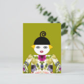 Mevrouw Martzkin Blooming Briefkaart © 2012 M. Mar (Staand voorkant)