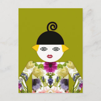 Mevrouw Martzkin Blooming Briefkaart © 2012 M. Mar