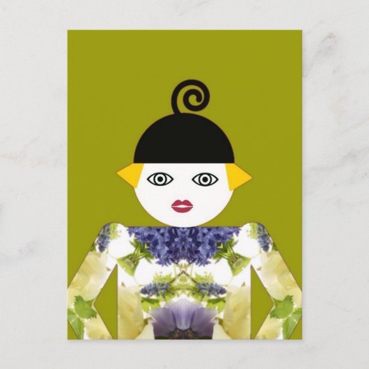 Mevrouw Martzkin Blooming Briefkaart © 2012 M. Mar (Voorkant)