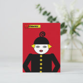 Mevrouw Martzkin Pop Art Briefkaart © 2012 M. Mart (Staand voorkant)
