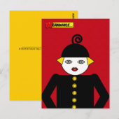 Mevrouw Martzkin Pop Art Briefkaart © 2012 M. Mart (Voorkant / Achterkant)