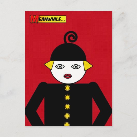Mevrouw Martzkin Pop Art Briefkaart © 2012 M. Mart (Voorkant)