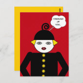 Mevrouw Martzkin Pop Art Briefkaart © 2012 M. Mart (Voorkant / Achterkant)