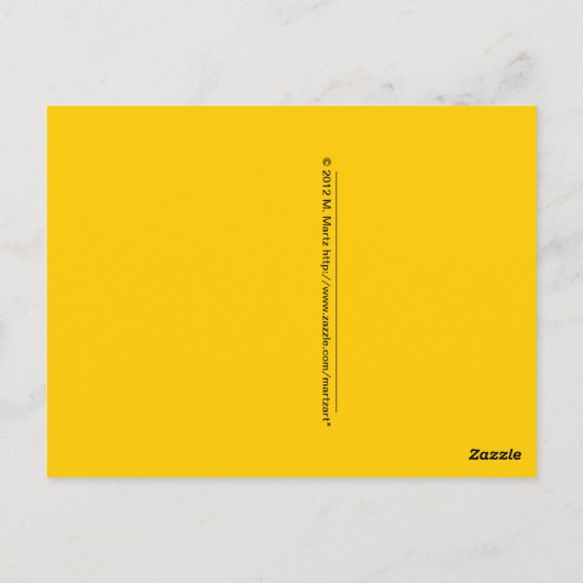 Mevrouw Martzkin Pop Art Briefkaart © 2012 M. Mart (Achterkant)