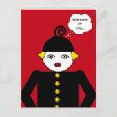 Mevrouw Martzkin Pop Art Briefkaart © 2012 M. Mart (Voorkant)