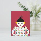 Mevrouw Martzkin Pop Art Briefkaart © 2012 M. Mart (Staand voorkant)