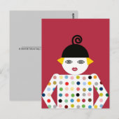 Mevrouw Martzkin Pop Art Briefkaart © 2012 M. Mart (Voorkant / Achterkant)