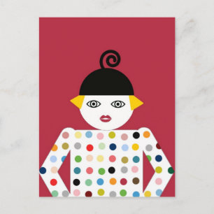 Mevrouw Martzkin Pop Art Briefkaart © 2012 M. Mart