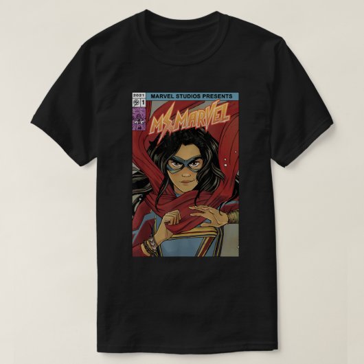 Mevrouw Marvel Kamala Khan Comic Hoesje T-shirt (Design voorkant)