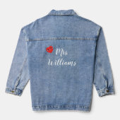 Mevrouw met hart denim jas denim jacket (Achterkant)