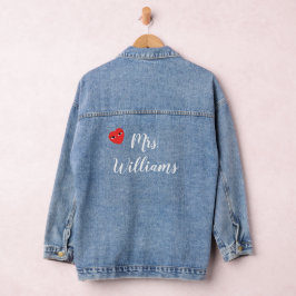 Mevrouw met hart denim jas denim jacket