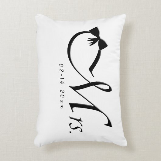 Mevrouw met strik accent kussen (Voorkant(Verticaal))