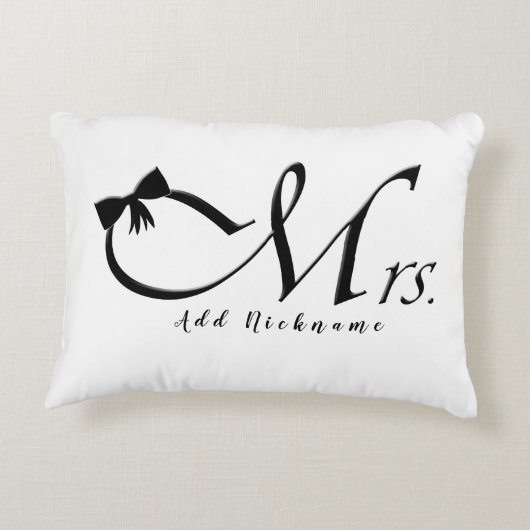 Mevrouw met strikje accent kussen (Achterkant)