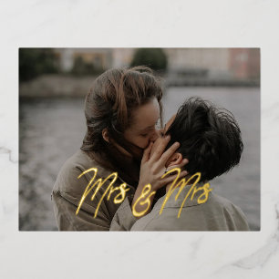Mevrouw & mevrouw Briefkaart Wedding Invitation