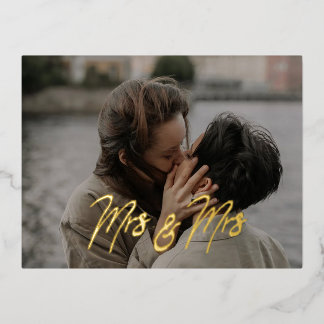 Mevrouw & mevrouw Briefkaart Wedding Invitation