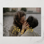 Mevrouw & mevrouw Briefkaart Wedding Invitation (Voorkant)