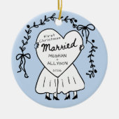 Mevrouw & Mevrouw Eerste Kerst Ornament (Voorkant)