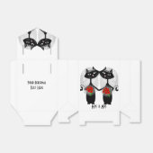 Mevrouw & mevrouw lesbisch paar gepersonaliseerde bedankdoosjes (Uitgevouwen)