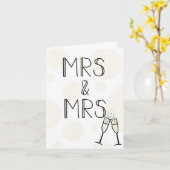 Mevrouw & mevrouw Wedding Kaart (Gele Bloem)