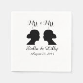 Mevrouw & mevrouw Wedding Napkins Servetten (Voorkant)