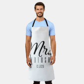 Mevrouw Modern Script Aangepaste Trouwdatum Pasget Schort (Gedragen)