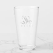 Mevrouw Modern Script Huwelijkswens Glas (Achterkant)