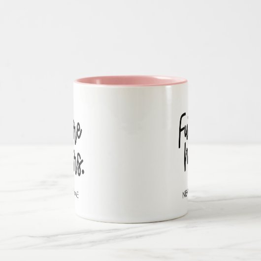 Mevrouw mok" "Mevrouw koffie mok" "Mrs cup bruilof Tweekleurige Koffiemok (Center)