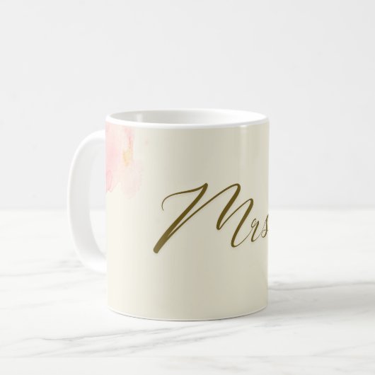 Mevrouw Mok – Pastel Roze Bloemen Hoekontwerp (Voorkant links)