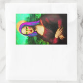 mevrouw mona lisa rechthoekige sticker (Tas)