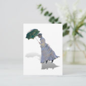Mevrouw Monet met Umbrella Briefkaart (Staand voorkant)