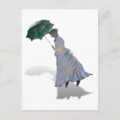 Mevrouw Monet met Umbrella Briefkaart (Voorkant)