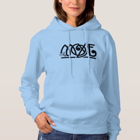 Mevrouw Moxie Dames met zweetshirt Hoodie (Voorkant)