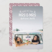 Mevrouw & Mrs bruiloft bedankt u kaarten. (Voorkant / Achterkant)