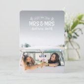 Mevrouw & Mrs bruiloft bedankt u kaarten. (Staand voorkant)