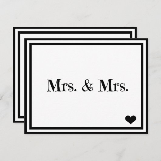 Mevrouw & Mrs. Kaart (Voorkant / Achterkant)