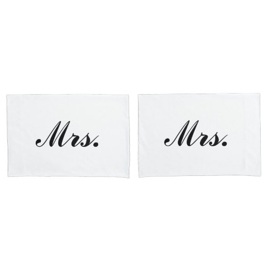 "Mevrouw & Mrs." Kussenslopen (Voorkant-Set)